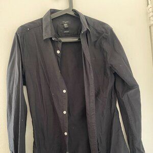 Men's Dressy Shirt -Black- (Size S)